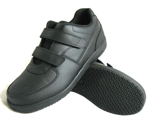 black velcro sneakers.